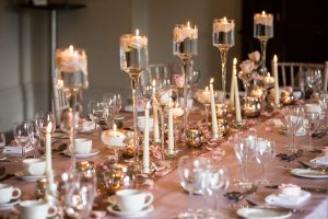 centrepiece with candles
